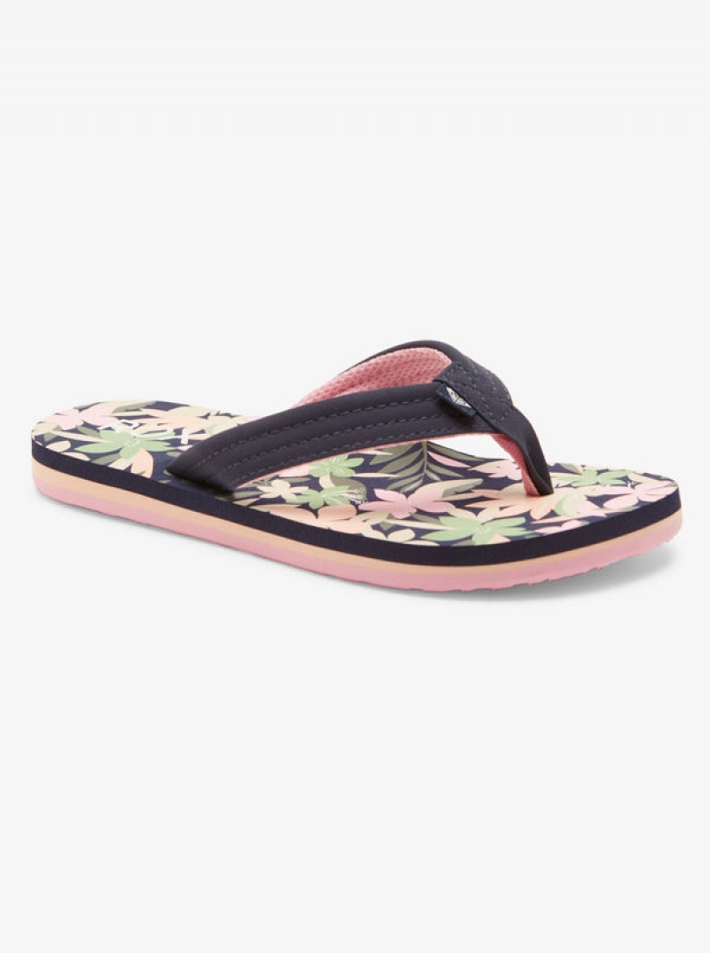 Girls\' Roxy Vista Loreto Flip Flops | 46153-LKYI