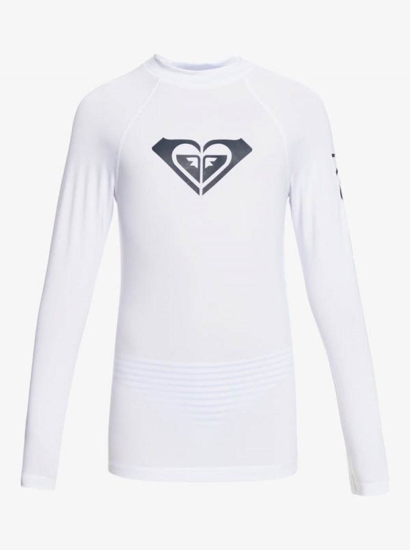 Girls' Roxy Whole Hearted Long Sleeve UPF 50 Rashguard Swimwear | 31470-ZASM