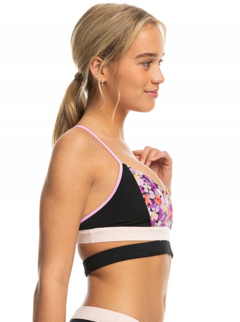 Roxy Active Bralette Bikini Tops | 15367-KDBG