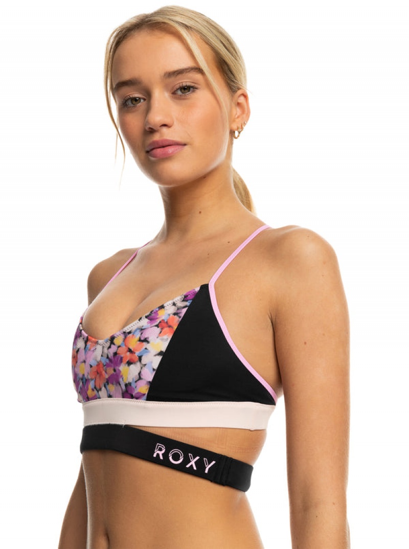 Roxy Active Bralette Bikini Tops | 15367-KDBG