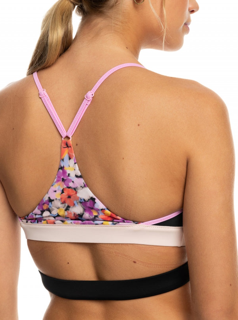 Roxy Active Bralette Bikini Tops | 15367-KDBG