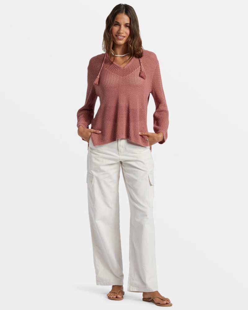 Roxy After Beach Break V-Neck Sweaters | 47396-VGET