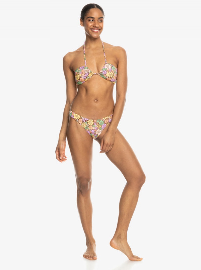 Roxy All About Sol High Leg Moderate Bikini Bottoms | 49653-TWPK