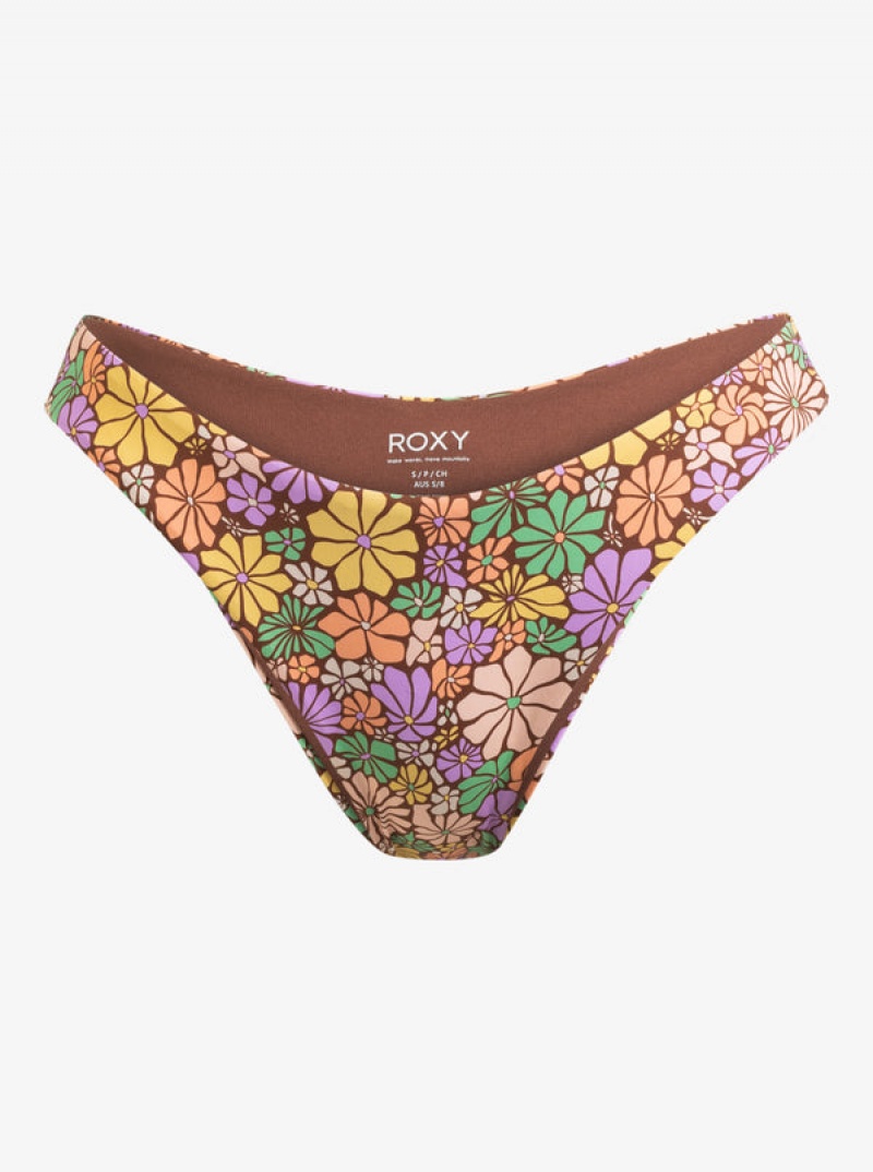 Roxy All About Sol High Leg Moderate Bikini Bottoms | 49653-TWPK