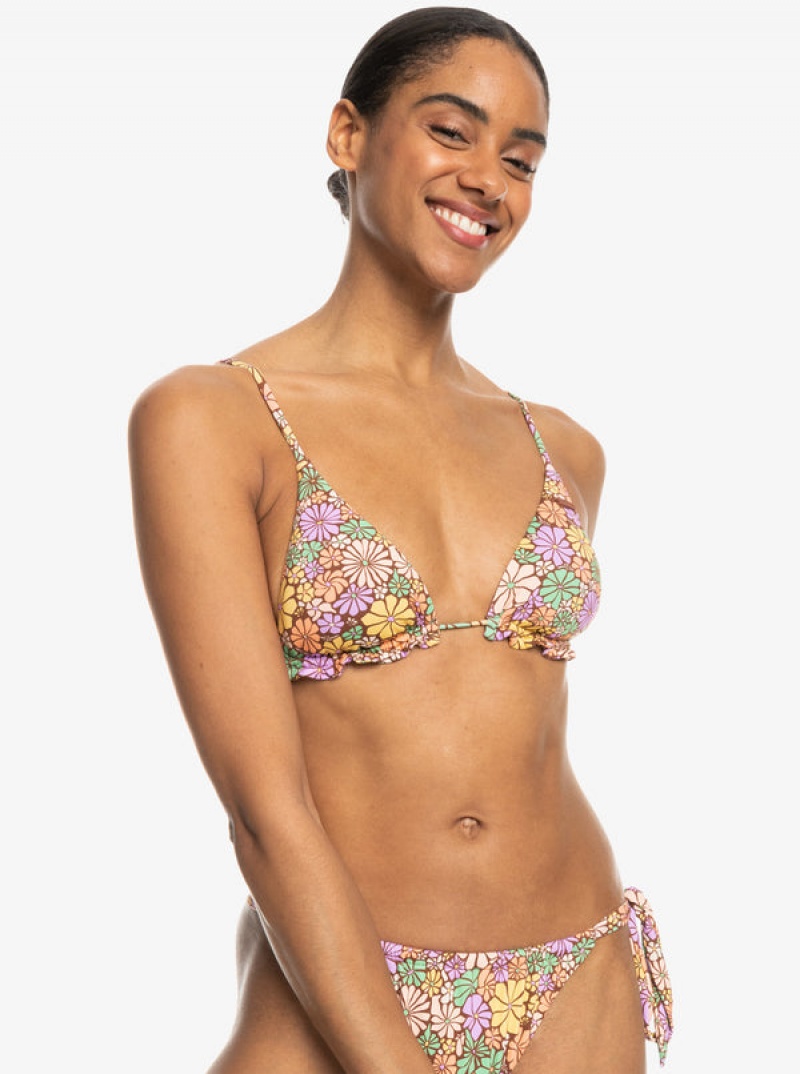 Roxy All About Sol Mini Tiki Triangle Bikini Tops | 54206-MVDT