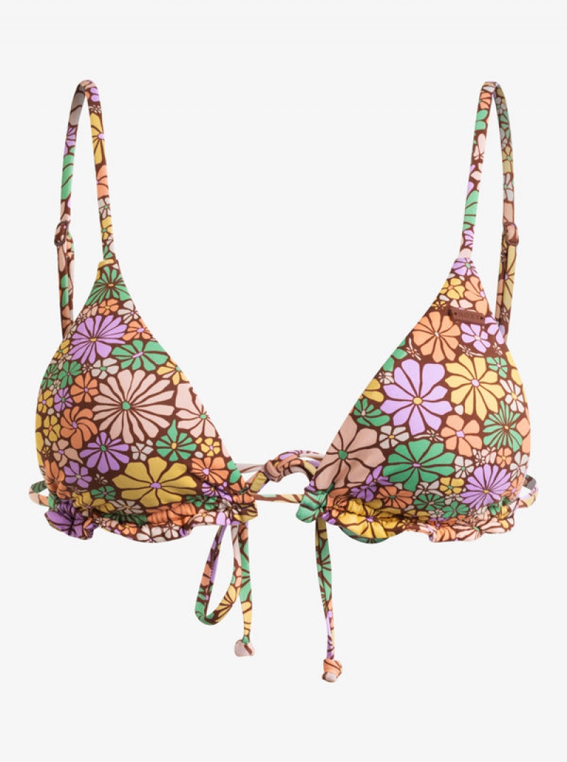 Roxy All About Sol Mini Tiki Triangle Bikini Tops | 54206-MVDT