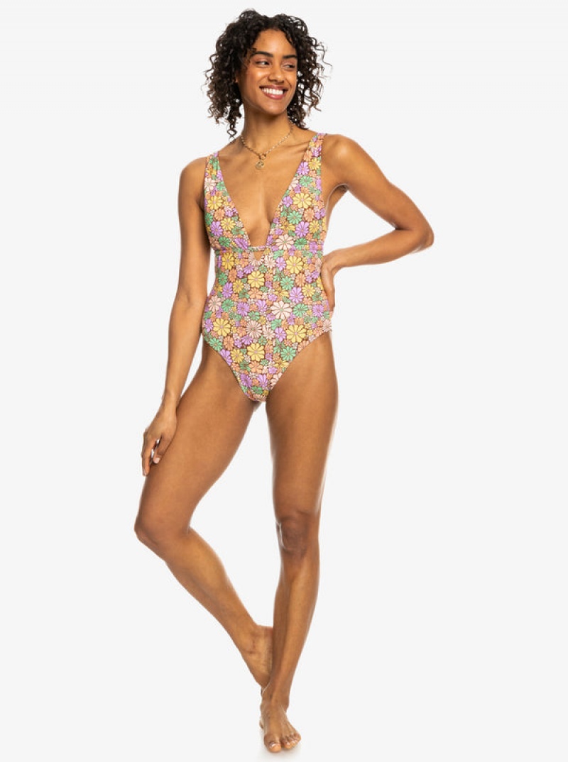 Roxy All About Sol One-Piece Swimsuits | 19423-HAWB