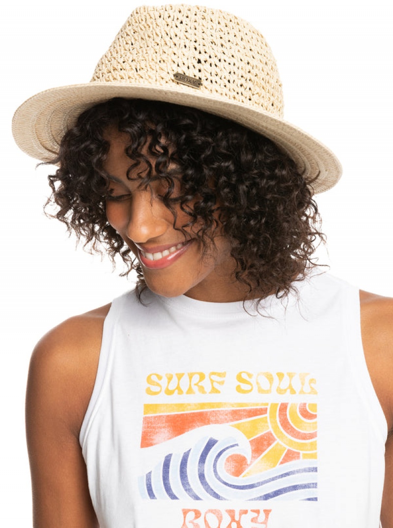 Roxy Aloof Beauty Straw Sun Hats | 68510-SZDC