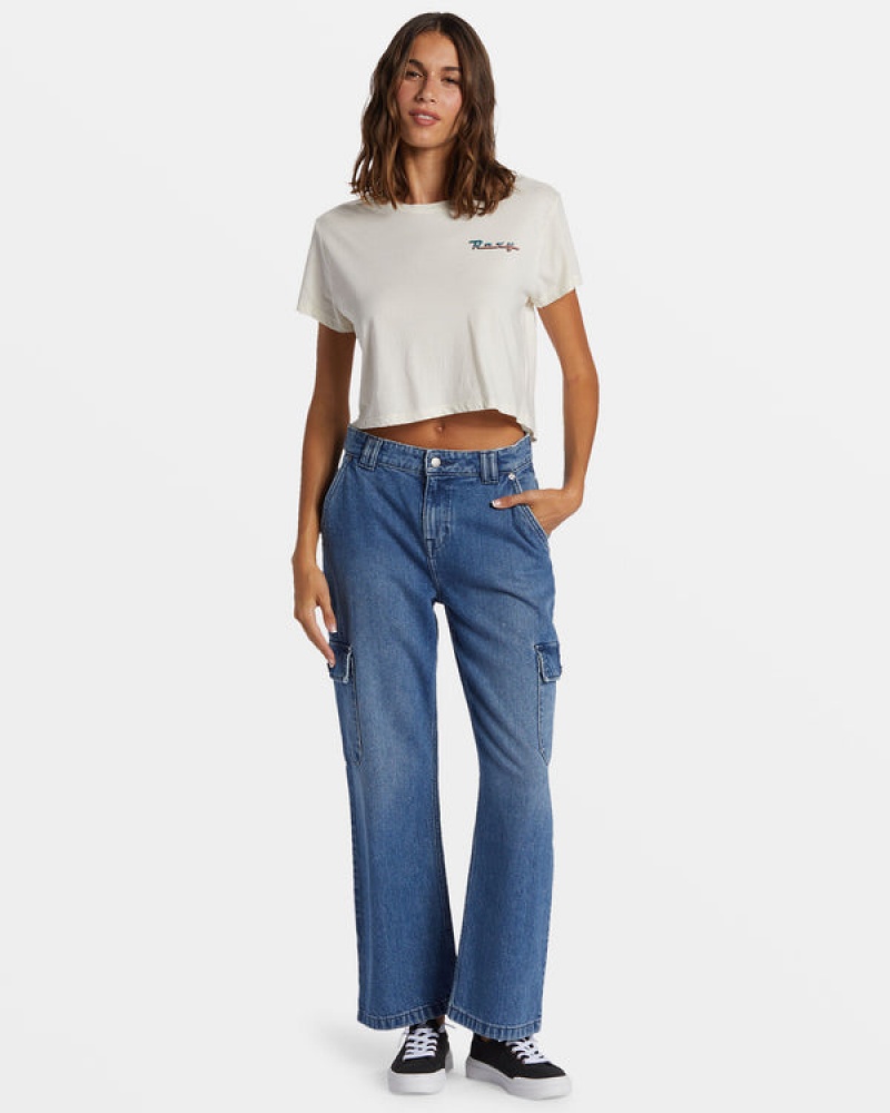 Roxy Baja Cali Cropped T-shirts | 32819-CJNM