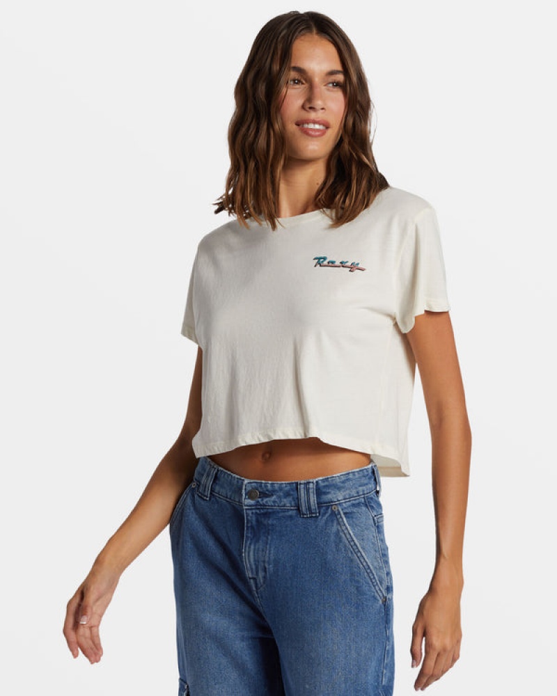 Roxy Baja Cali Cropped T-shirts | 32819-CJNM