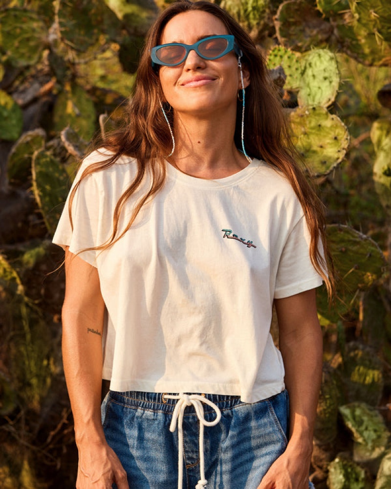 Roxy Baja Cali Cropped T-shirts | 32819-CJNM