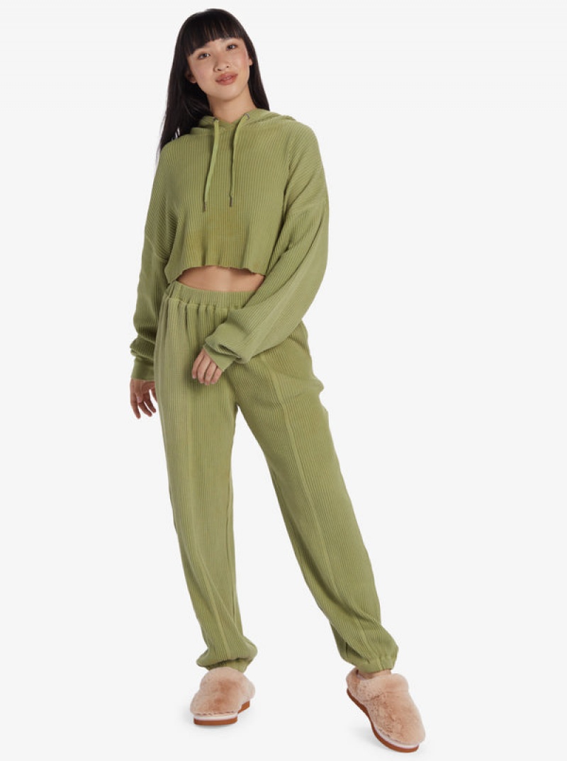 Roxy Chloe Kim Off Duty Crop Loungewear | 81640-YCQH