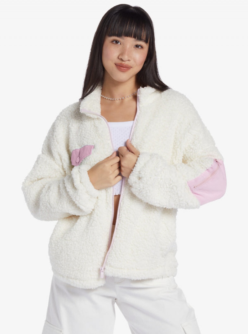 Roxy Chloe Kim Pop Sherpa Full-Zip Fleece Hoodie | 80153-THYO