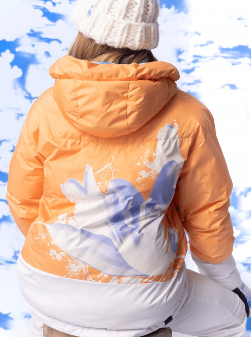 Roxy Chloe Kim Puffy Technical Snowboard Jackets | 69120-LDYK