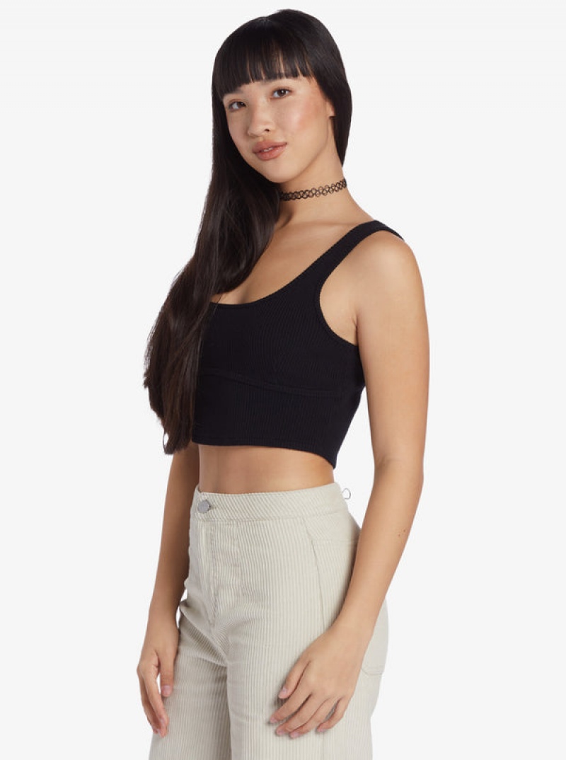 Roxy Chloe Kim Ribbed Knit Tops | 85940-AULG