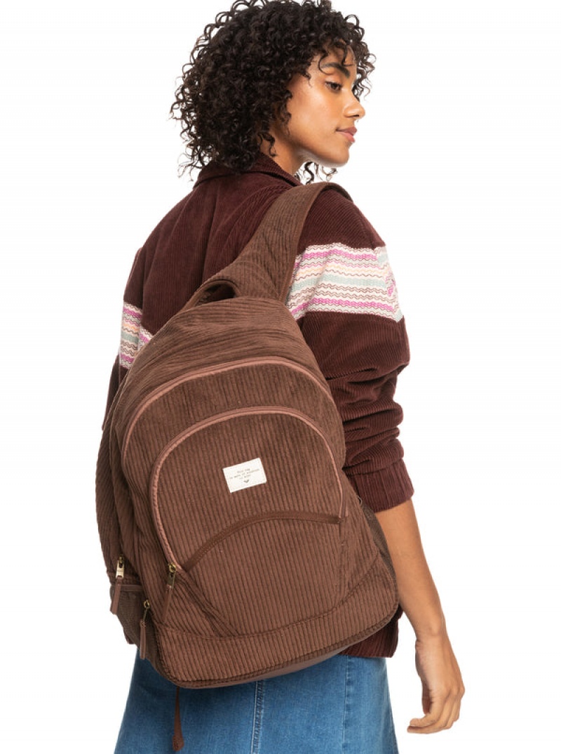 Roxy Cozy Nature Large Corduroy Backpacks | 86092-FUBL