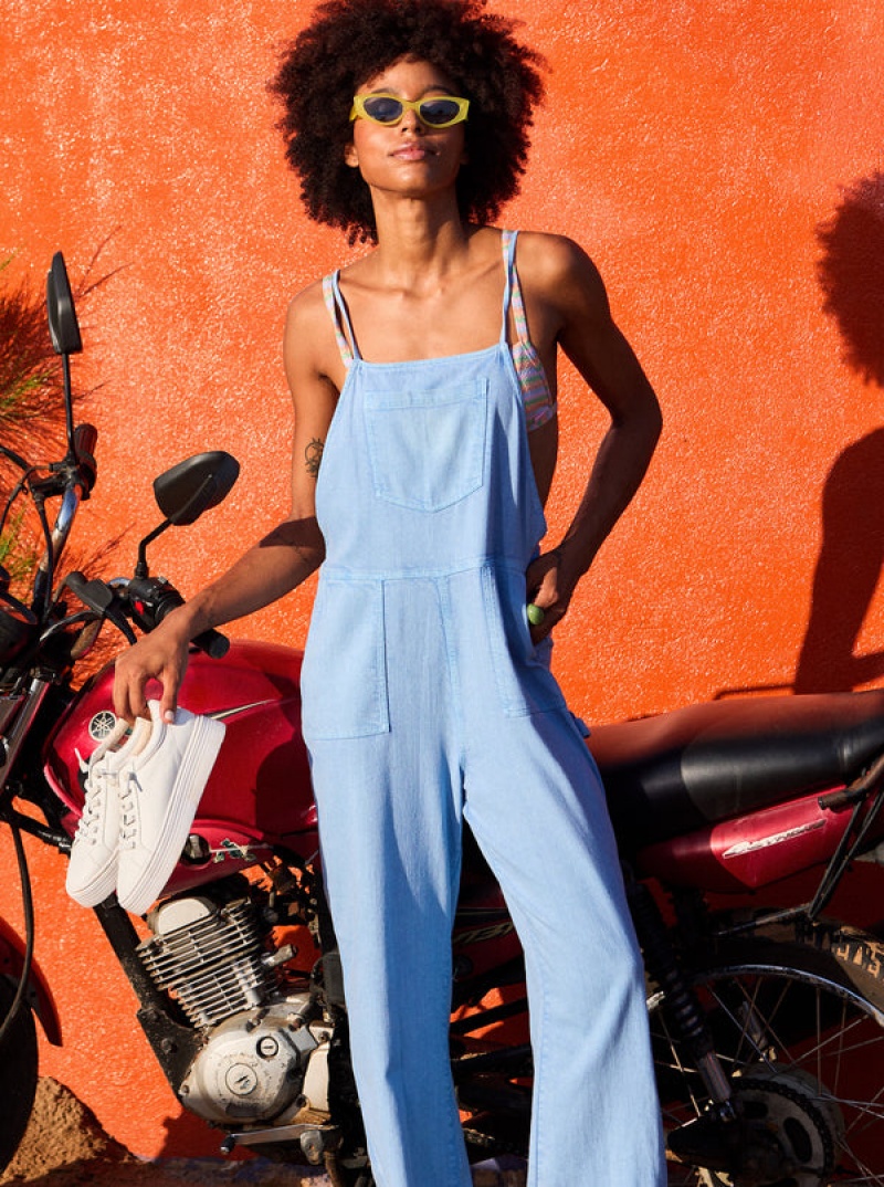 Roxy Crystal Coast Overalls Jumpsuits | 21053-GUIC