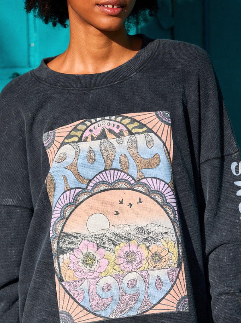 Roxy East Side Long-Sleeve Crew Neck Hoodie | 39721-CRWX