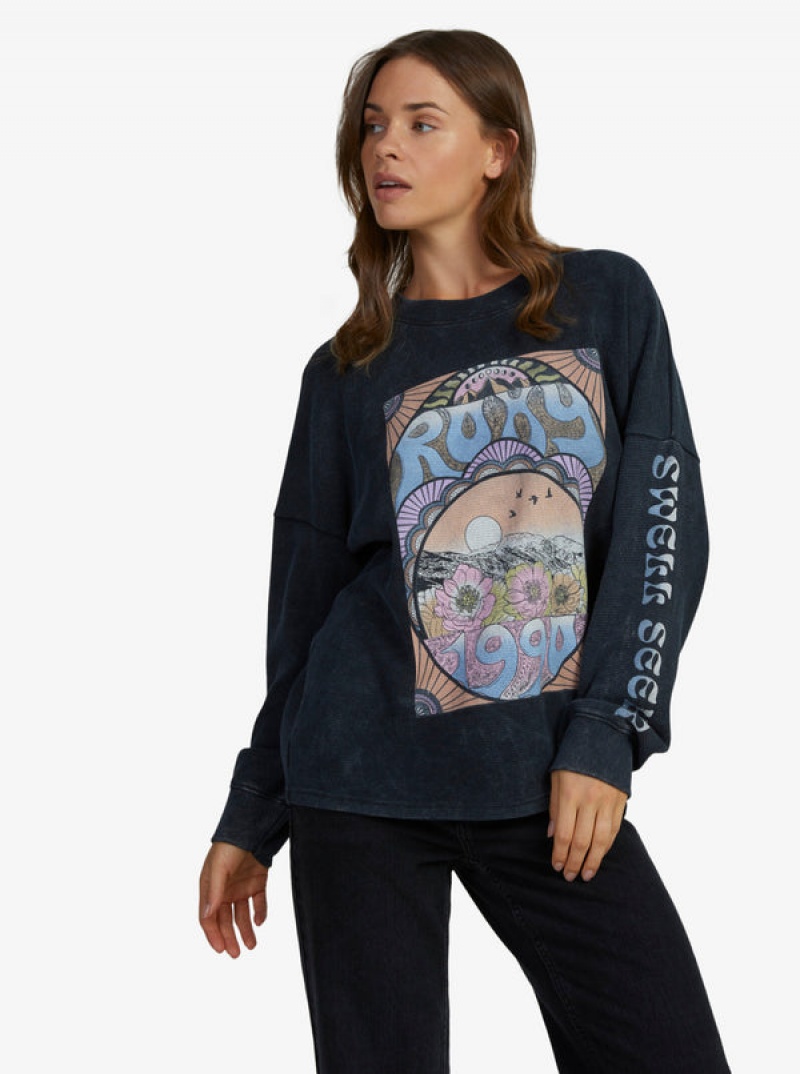 Roxy East Side Long-Sleeve Crew Neck Hoodie | 39721-CRWX