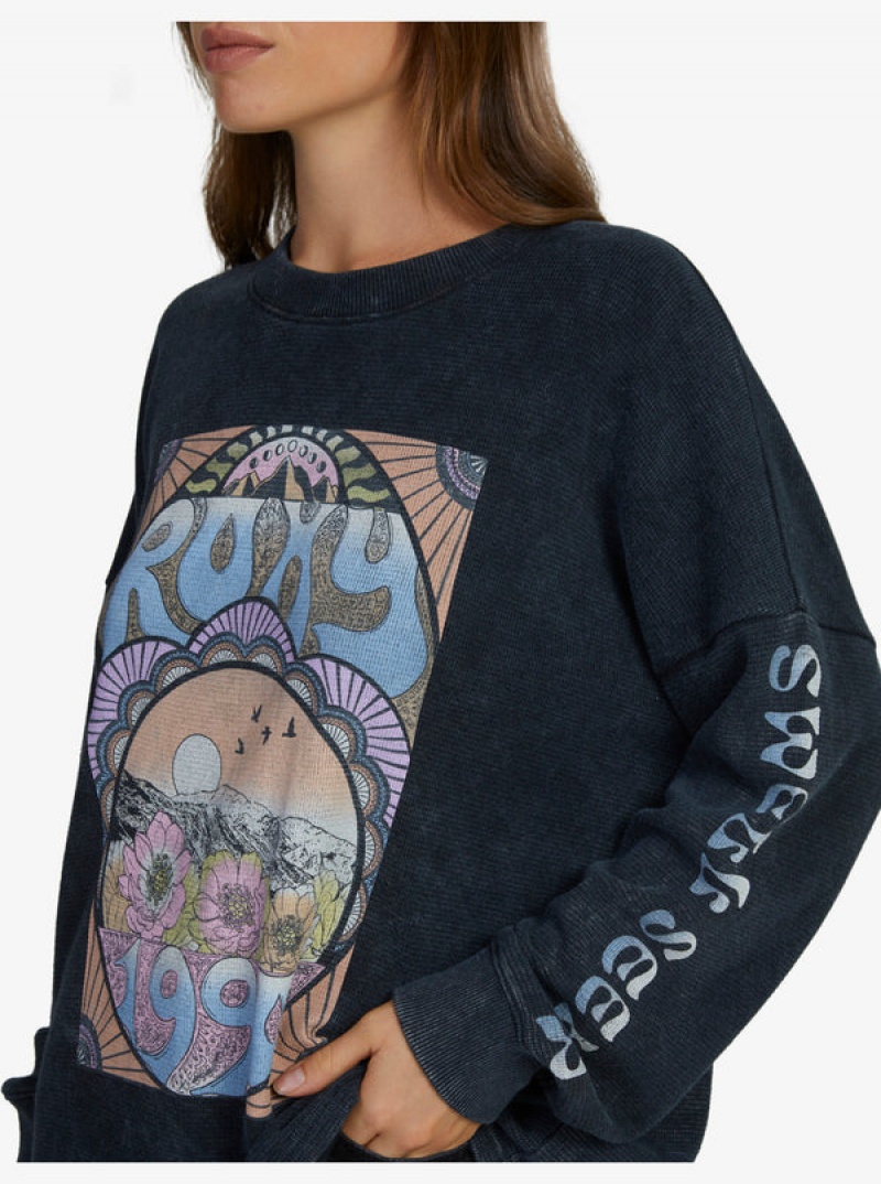 Roxy East Side Long-Sleeve Crew Neck Hoodie | 39721-CRWX