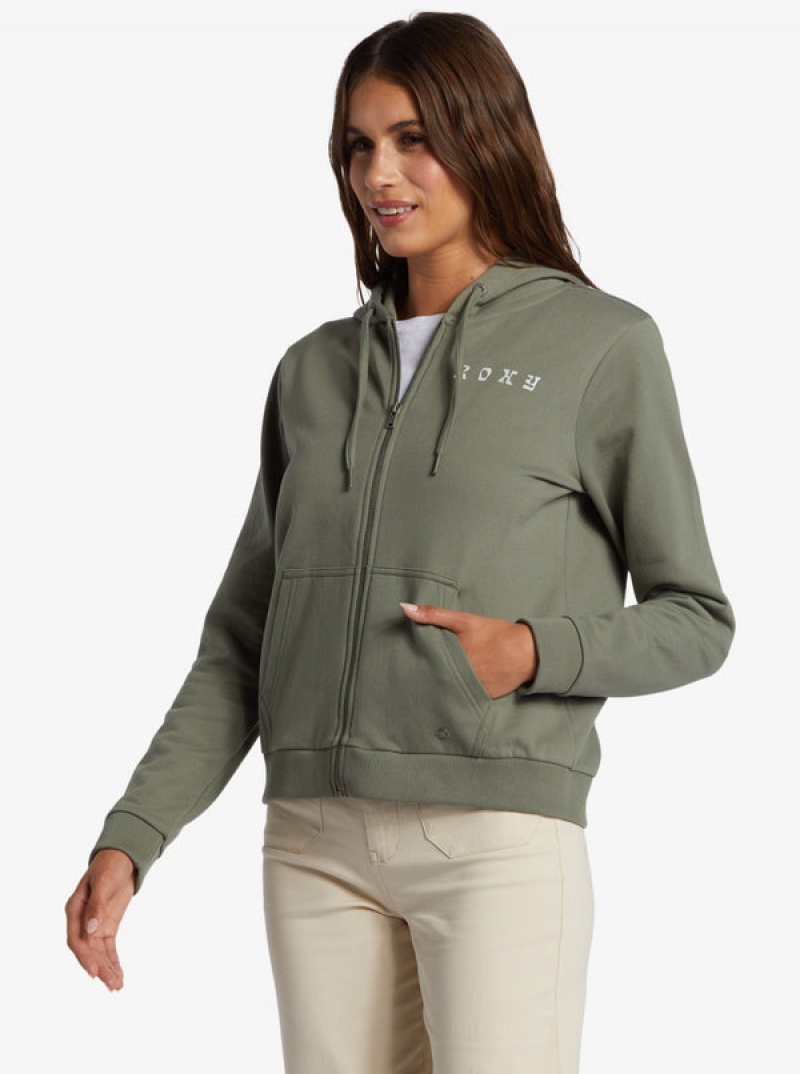 Roxy Evening Hike Zip Zip-Up Hoodie | 28467-TQUH