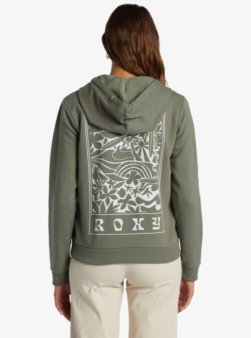 Roxy Evening Hike Zip Zip-Up Hoodie | 28467-TQUH