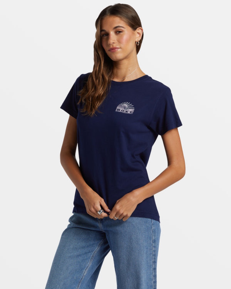 Roxy Get Lost In The Moment Boyfriend T-shirts | 41950-DPSQ