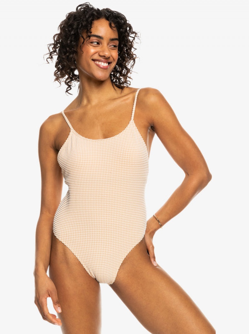 Roxy Gingham One-Piece Swimsuits | 93246-ZNFK