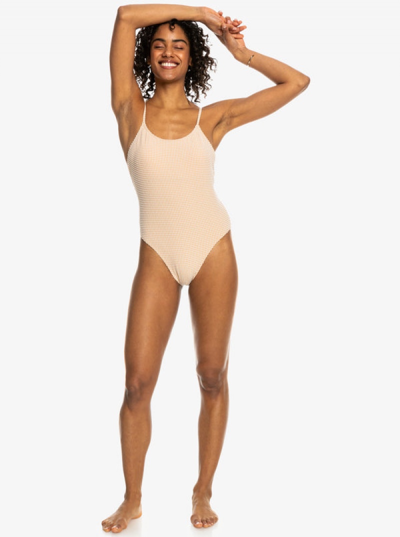 Roxy Gingham One-Piece Swimsuits | 93246-ZNFK