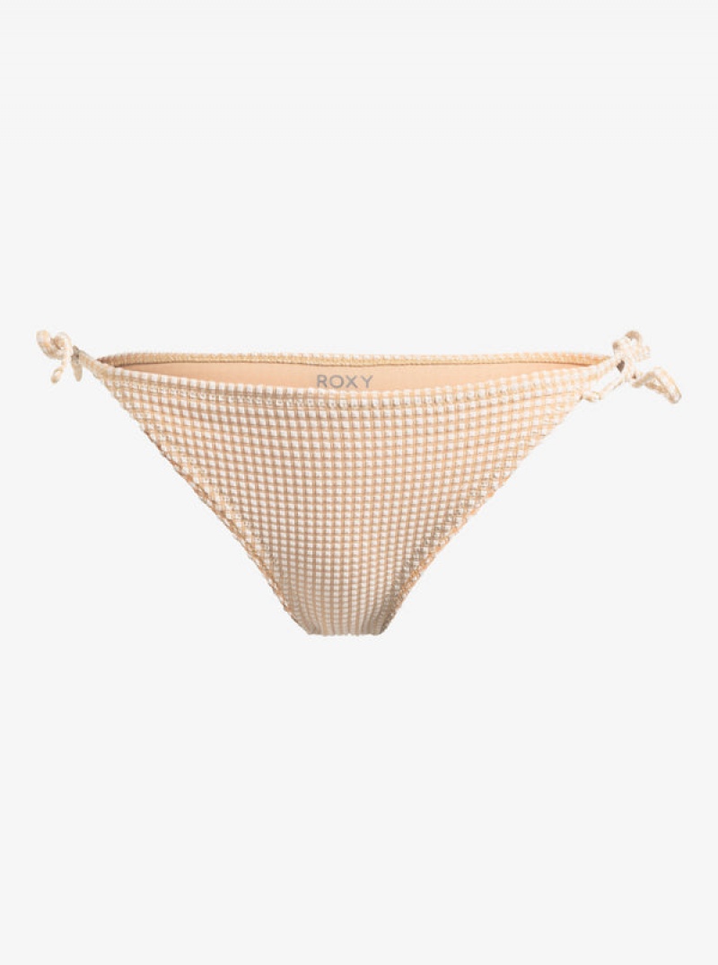 Roxy Gingham Tie Side Cheeky Bikini Bottoms | 20765-WBDH