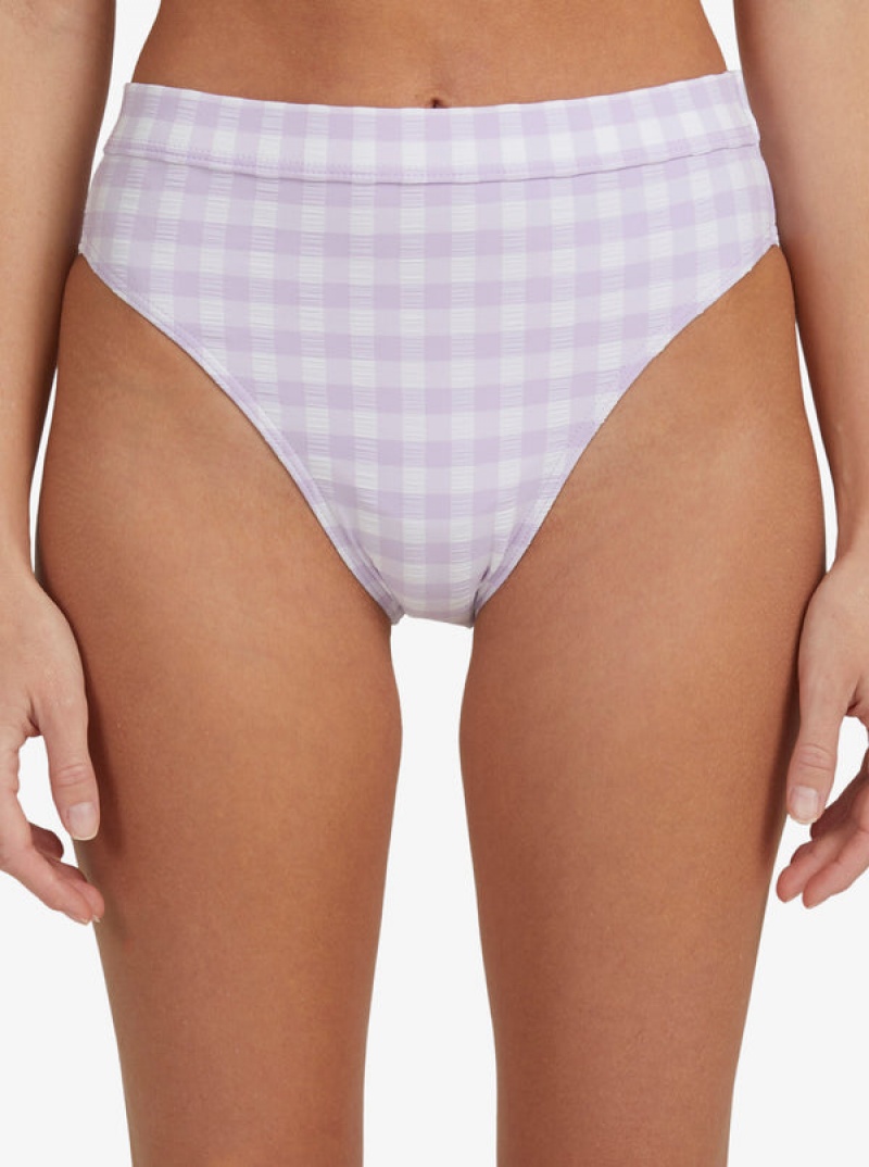 Roxy Heart The Check Moderate Coverage Bikini Bottoms | 29403-HBWU