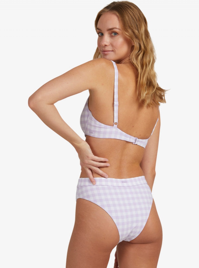 Roxy Heart The Check Moderate Coverage Bikini Bottoms | 29403-HBWU