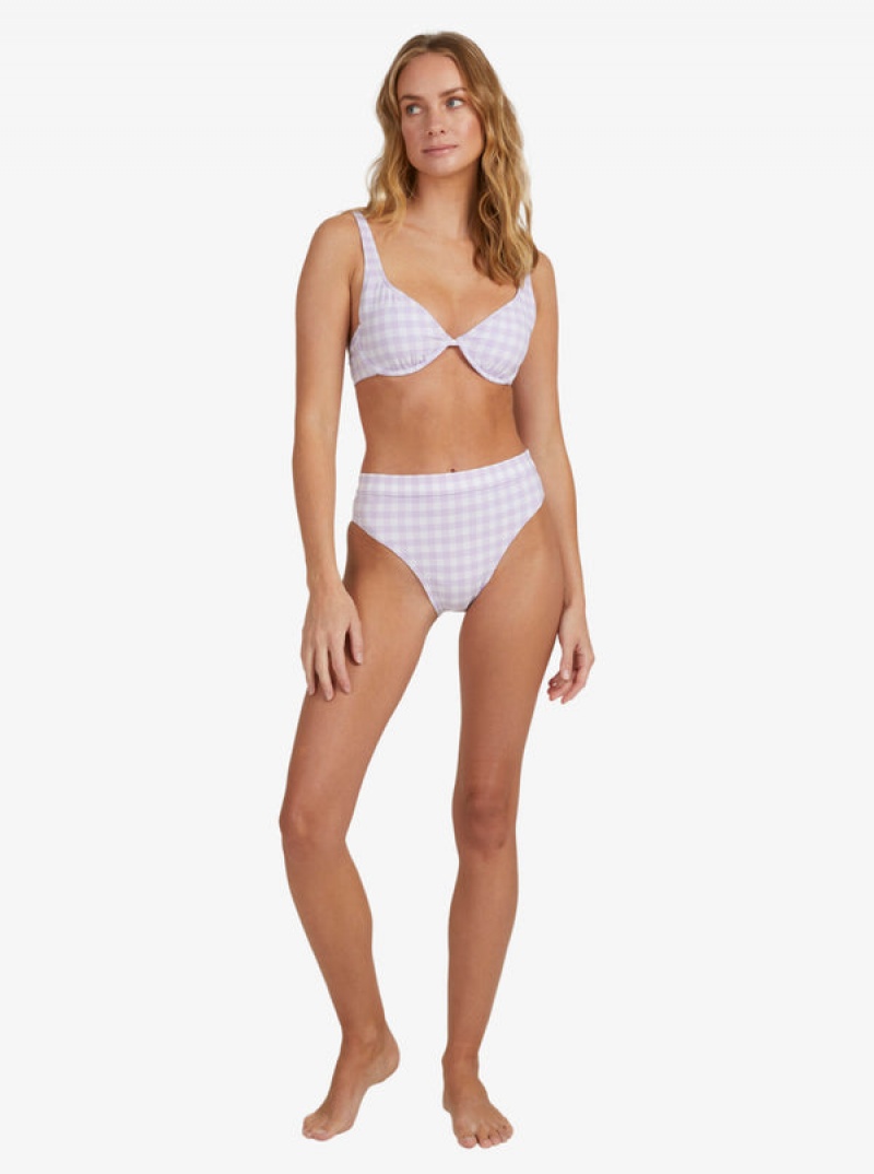 Roxy Heart The Check Moderate Coverage Bikini Bottoms | 29403-HBWU