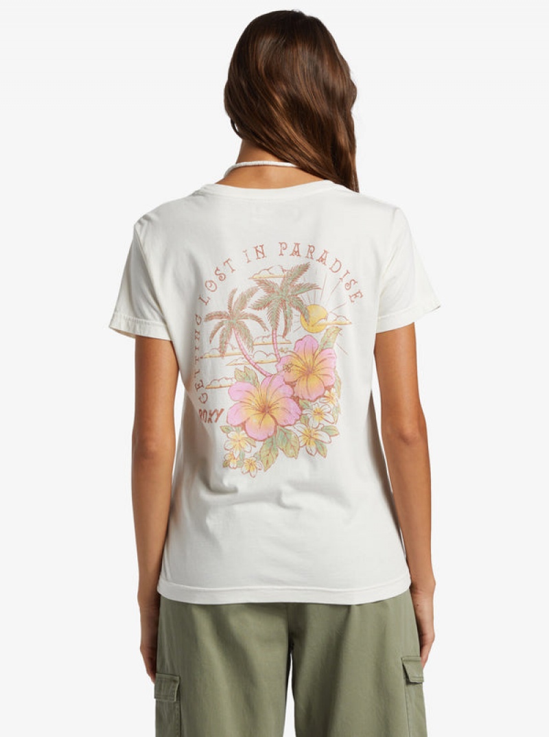 Roxy Hibiscus Paradise Boyfriend T-shirts | 69271-ZGOJ