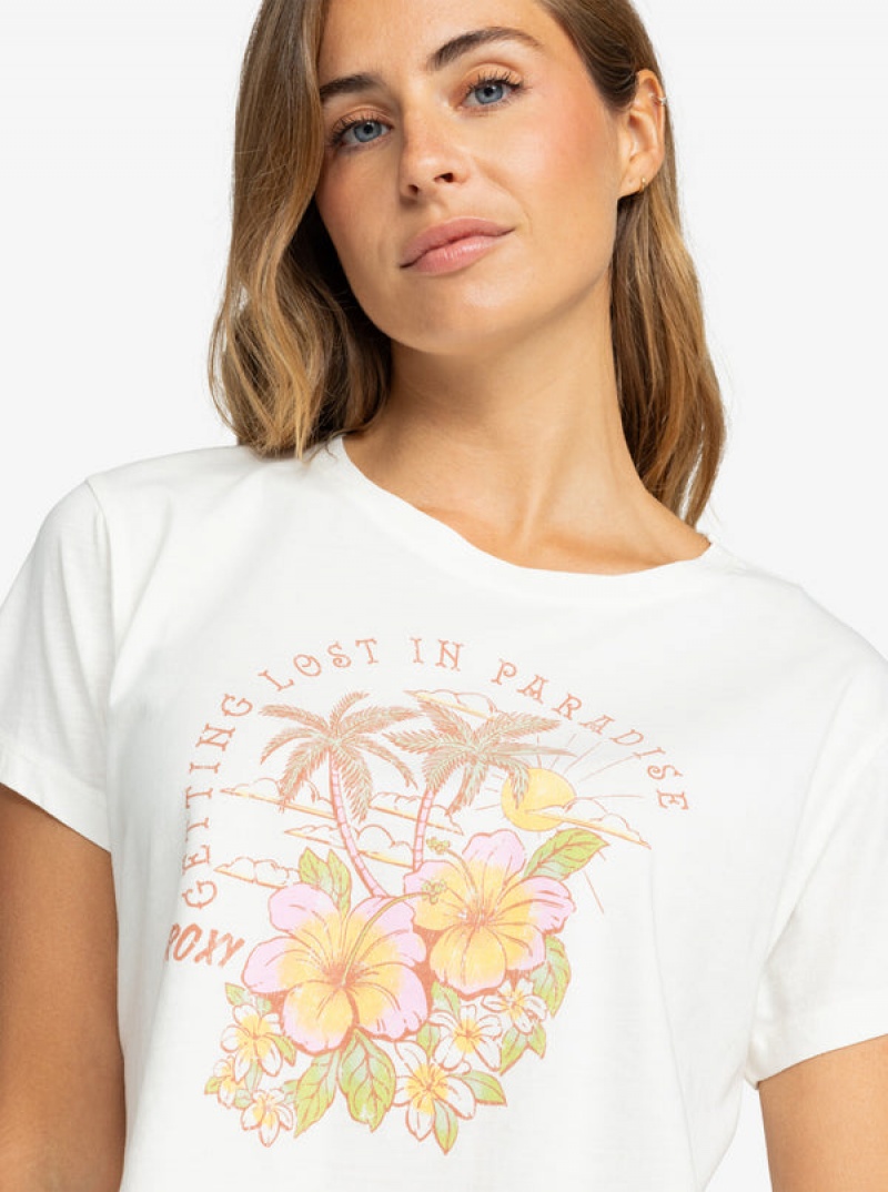 Roxy Hibiscus Paradise Cropped T-shirts | 56829-VPCK