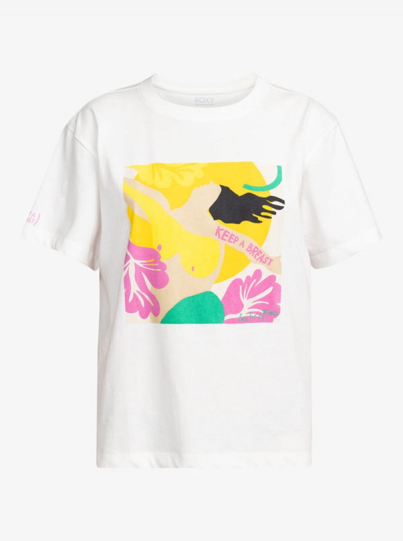 Roxy Keep A Breast Day T-shirts | 46809-XJES