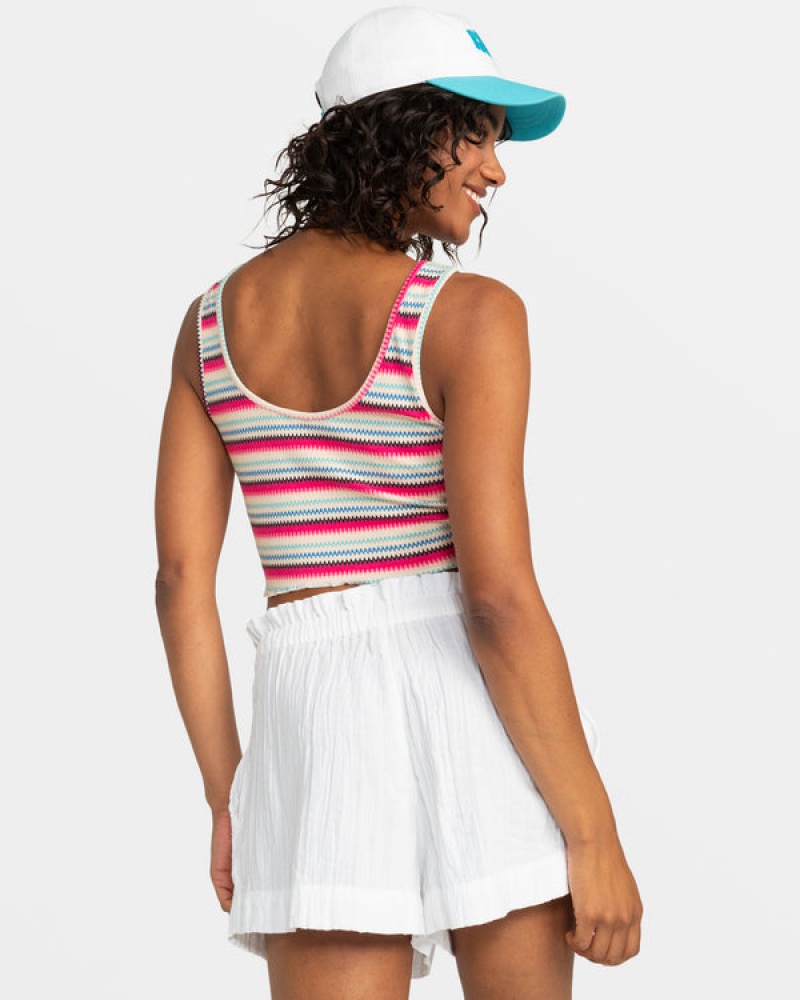 Roxy Keep It Wavy Printed Ribbed Tanks | 68279-RMNI