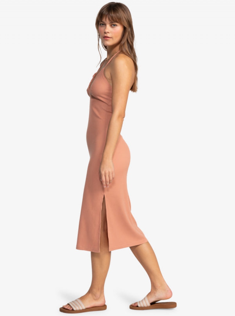 Roxy Late Sunset Halter Midi Dress | 73128-NDQR