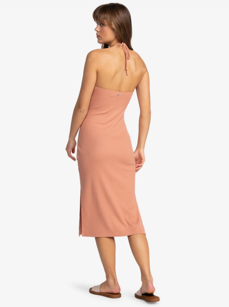 Roxy Late Sunset Halter Midi Dress | 73128-NDQR