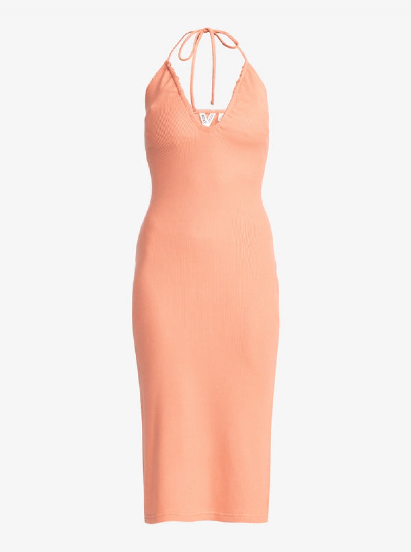 Roxy Late Sunset Halter Midi Dress | 73128-NDQR