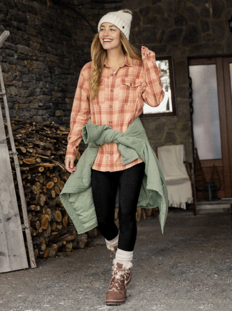 Roxy Let It Go Flannel Long Sleeve Tops | 23057-IMXD