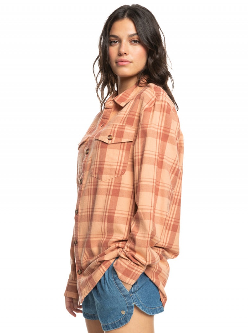 Roxy Let It Go Flannel Long Sleeve Tops | 23057-IMXD