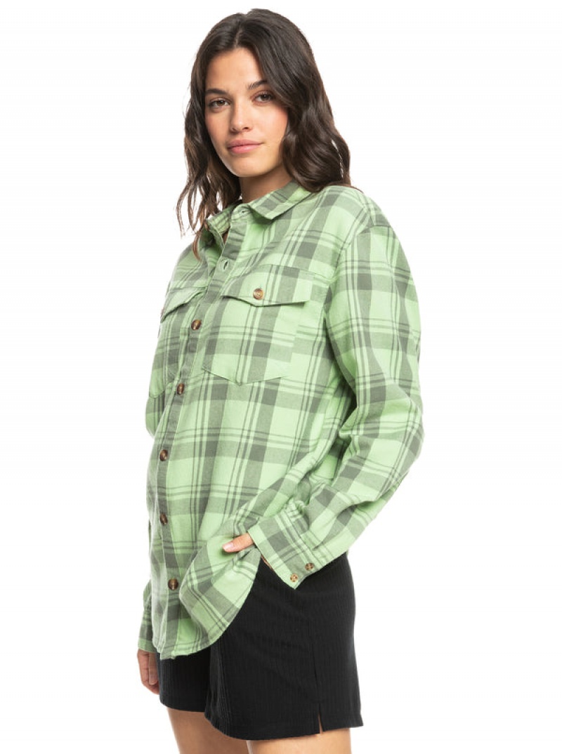 Roxy Let It Go Flannel Long Sleeve Tops | 35012-KRJT