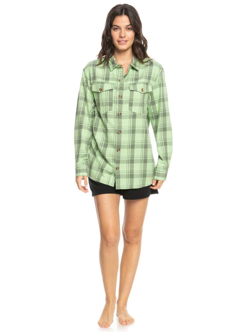 Roxy Let It Go Flannel Long Sleeve Tops | 35012-KRJT