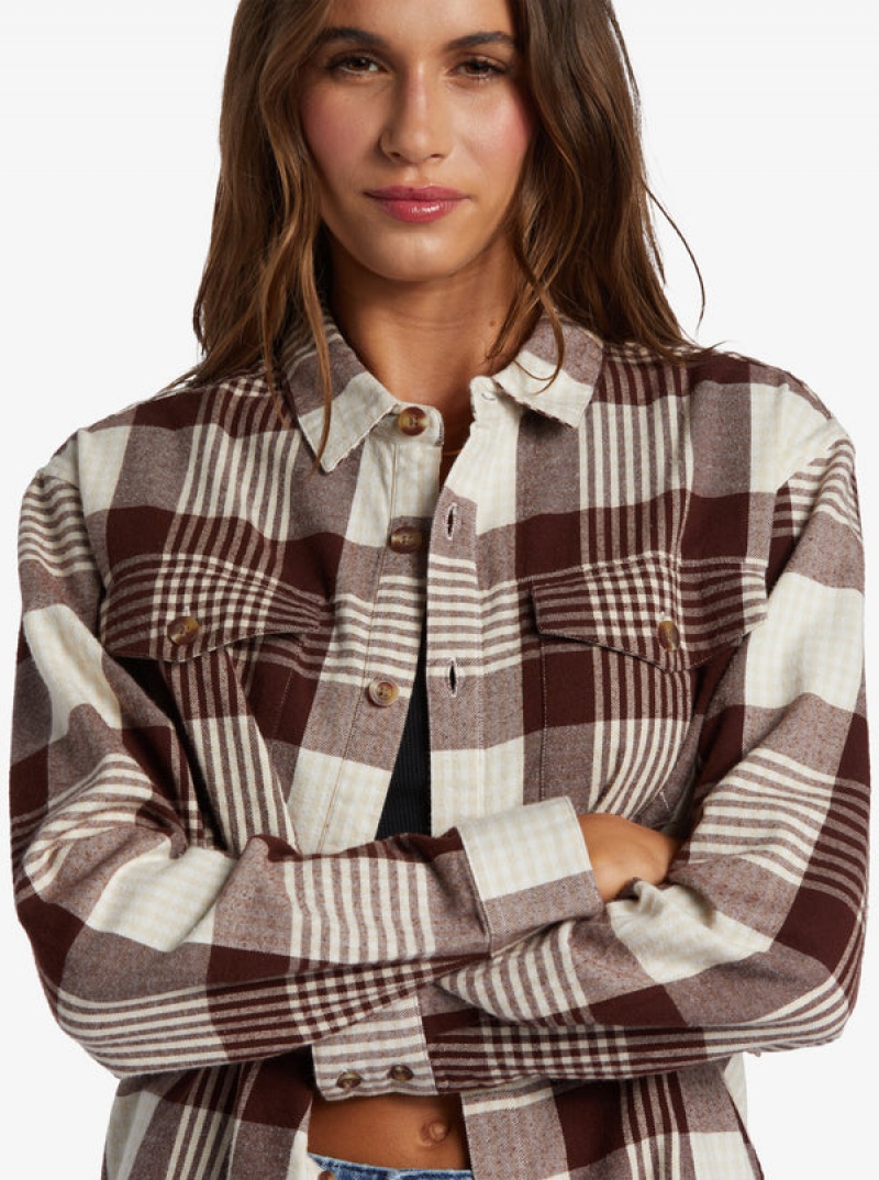 Roxy Let It Go Flannel Long Sleeve Tops | 83416-ZQHG