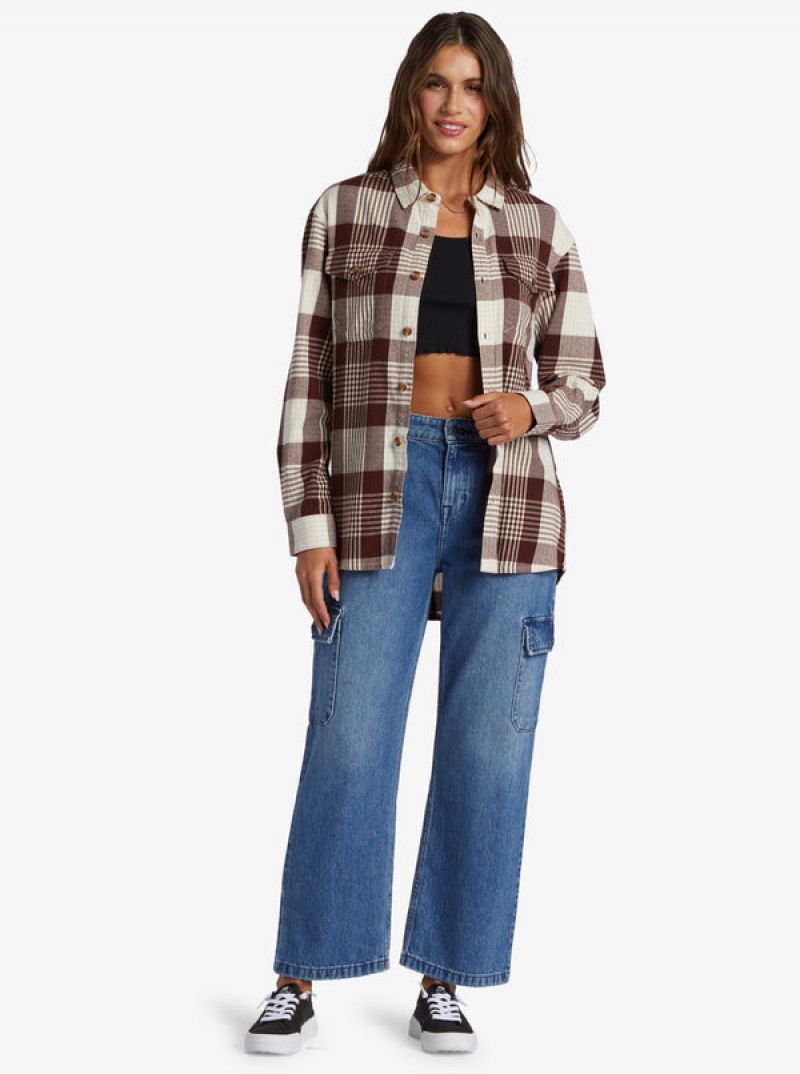 Roxy Let It Go Flannel Long Sleeve Tops | 83416-ZQHG