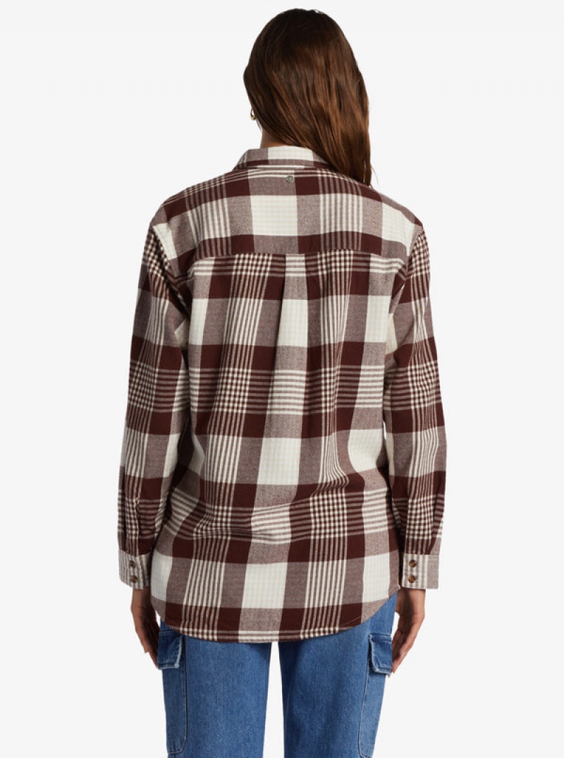 Roxy Let It Go Flannel Long Sleeve Tops | 83416-ZQHG