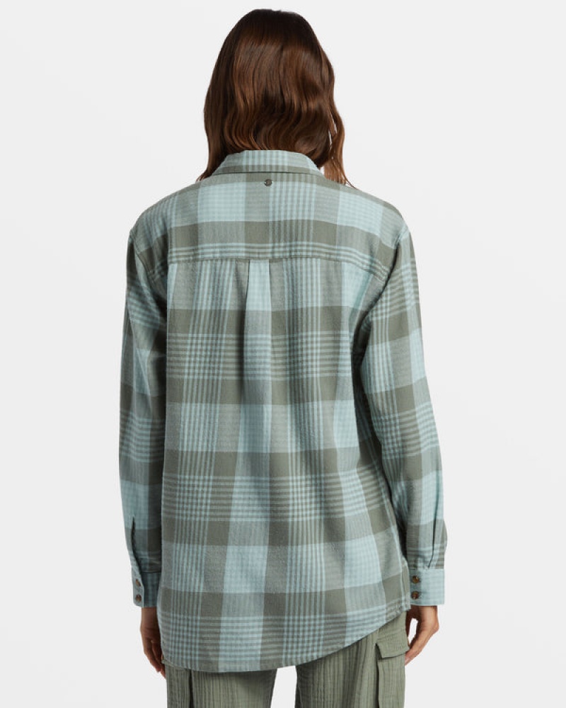 Roxy Let It Go Flannel Long Sleeve Tops | 72690-JCEF