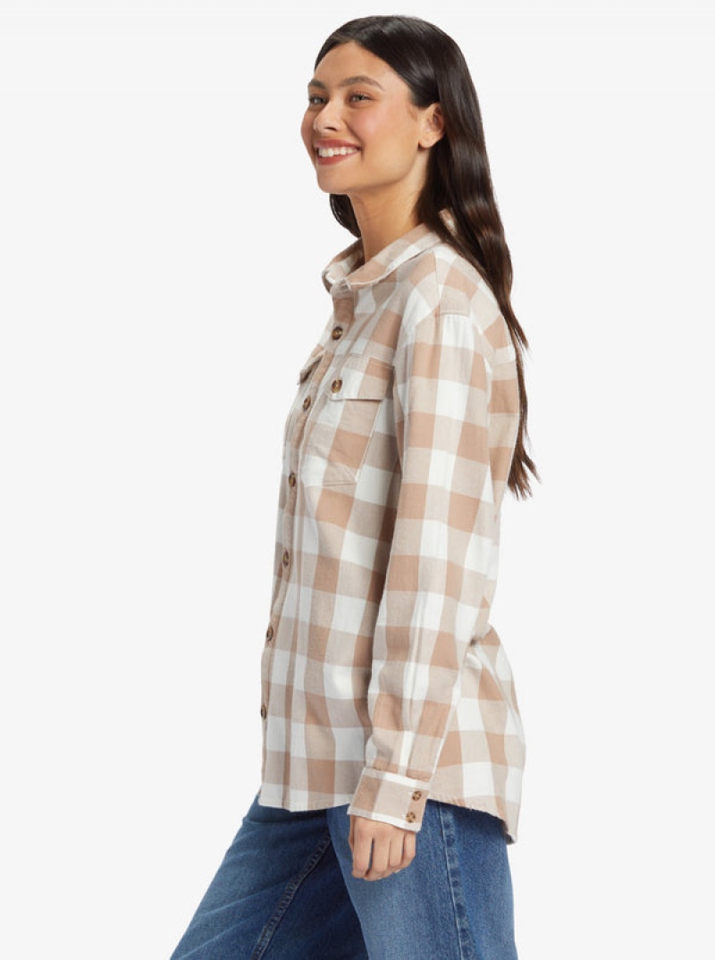 Roxy Let It Go Long Sleeve Flannel Tops | 48971-YXIM