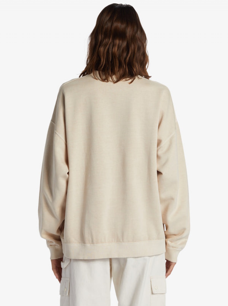 Roxy Lineup Oversized Crew Neck Hoodie | 96483-CZIY